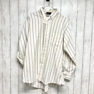 Stafford Shirt Men Size 17 34 Collared Button Down Long Sleeve Oxford Tailored